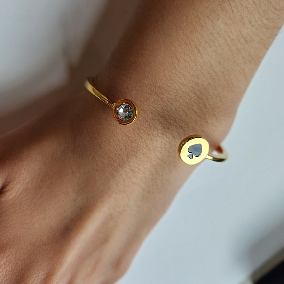 kate spade Jewelry - Kate Spade Gold Hinged Cuff